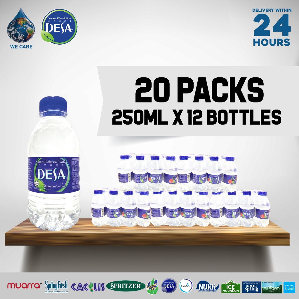 DESA Mineral Water (250ml x 12 Bottles x 20 Shrink Pack) (DELIVERY TO KL, SELANGOR & PUTRAJAYA ONLY)