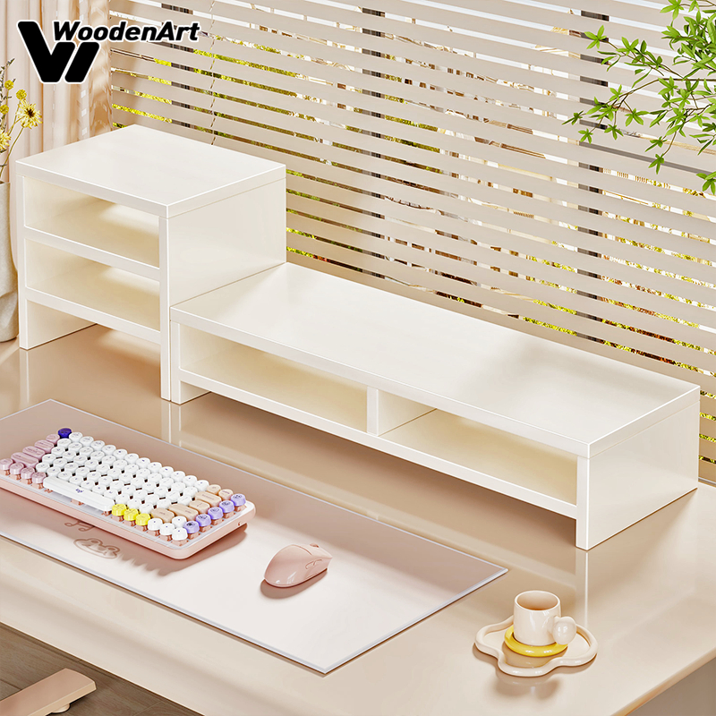 Computer Monitor Rack Stand Screen Increase Height Shelf Desktop Base Keyboard Storage Rak Komputer Tray Bracket 增高架