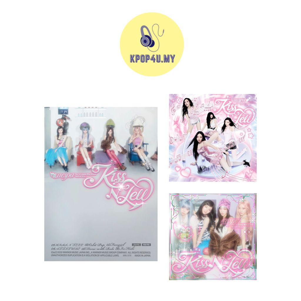 aespa JAPAN - KISS N TELL ALBUM LIMITED EDITION POSTER WARNER MUSIC STORE