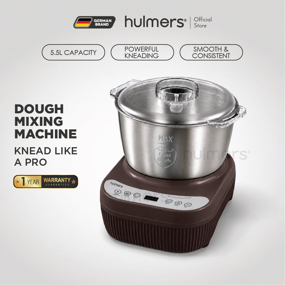 Hulmers 5.5L Electric Dough Mixer Kneader Machine Flour Mixer Baking Stand Mixer | Mesin Pengadun Doh Elektrik 5.5L