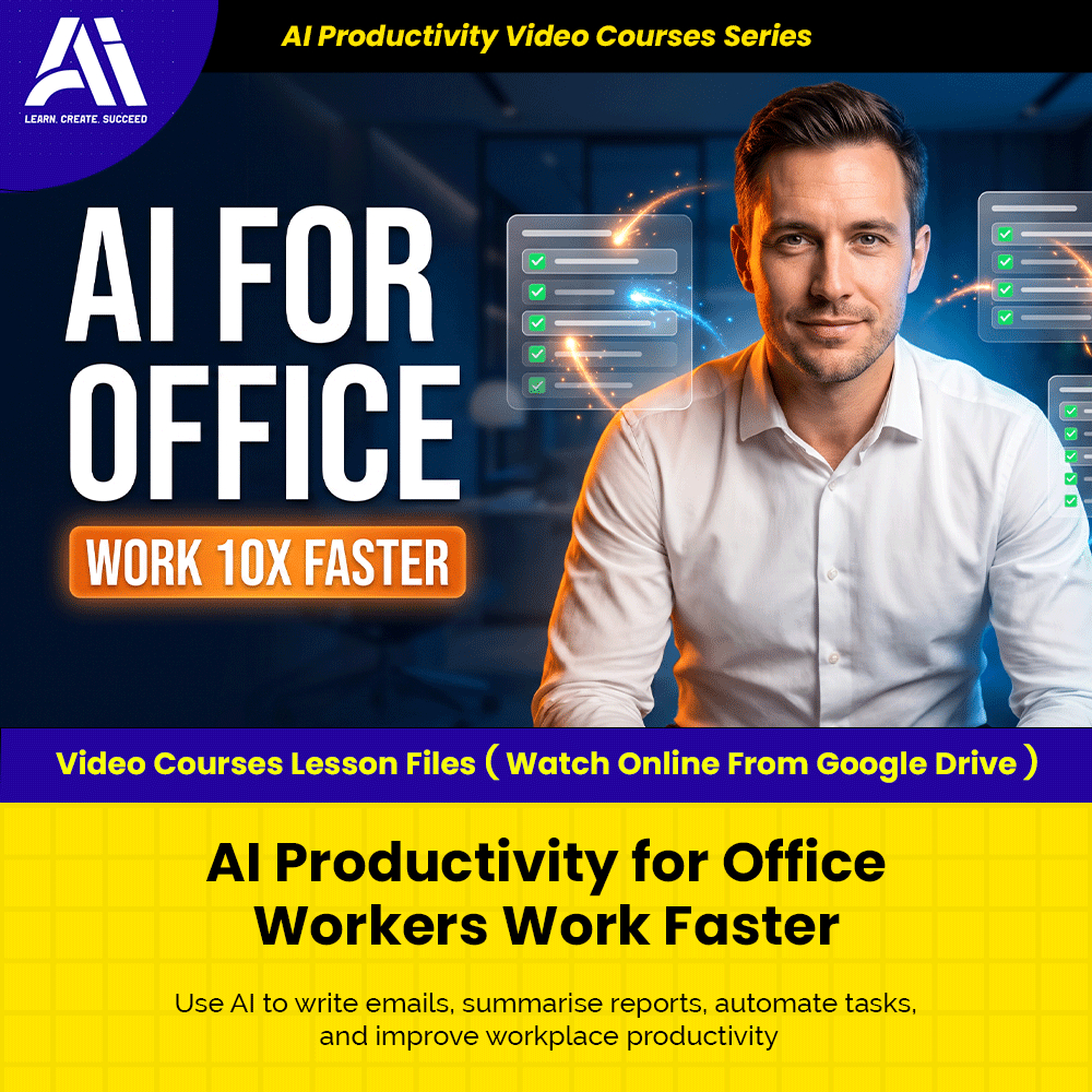Learn Ai Courses - AI Productivity for Office Workers Work Faster | Ai Productivity Video Lesson