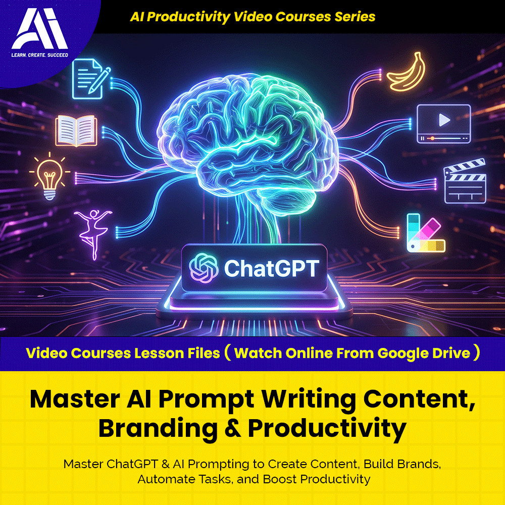 Learn Ai Courses - Master AI Prompt Writing Content, Branding & Productivity | Ai Productivity Video Lesson