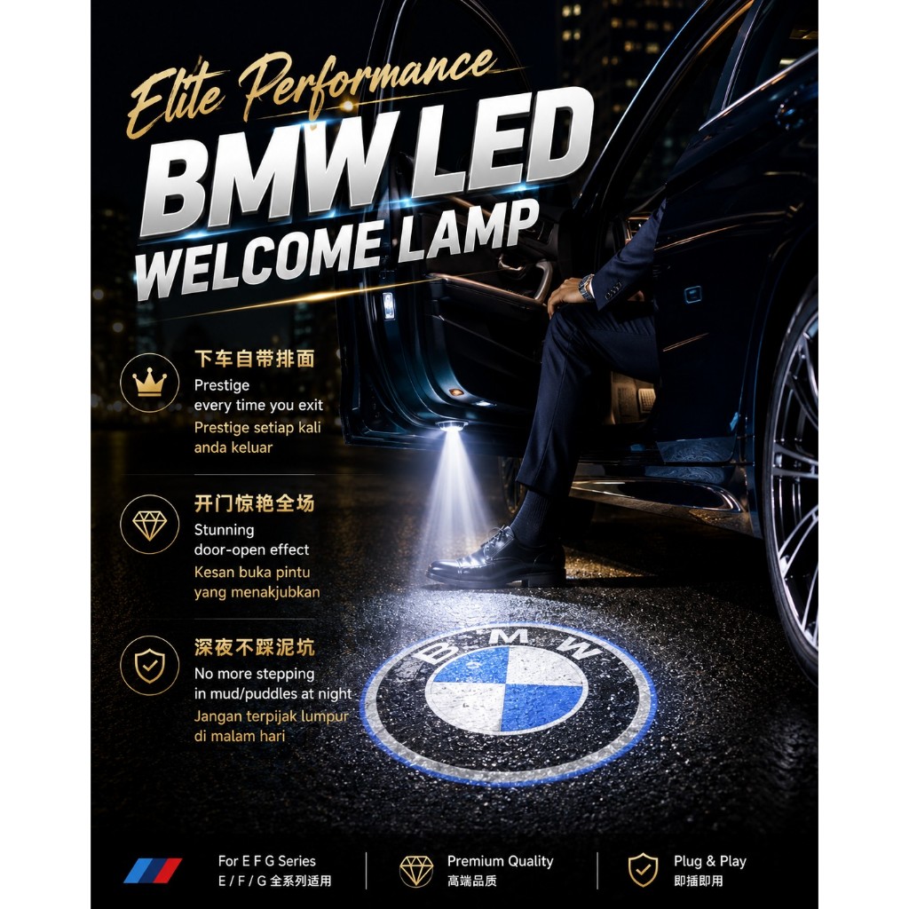 BMW E F G Series LED Projector light Courtesy Light Welcome Door Lamp Shadow Light