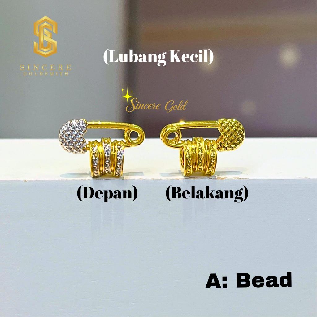 Sincere Store 3L Emas 916 Bead Safety Pin mini  | 916 Gold Bead | Original Emas 916