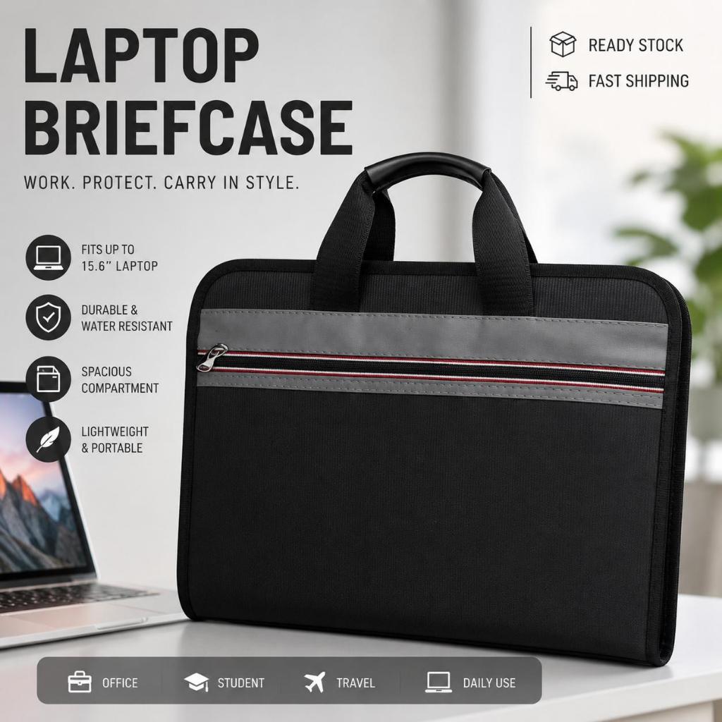 Executive Laptop Briefcase | Large Capacity Office & Business Computer Bag Leightweight Dailyuse SB-1125