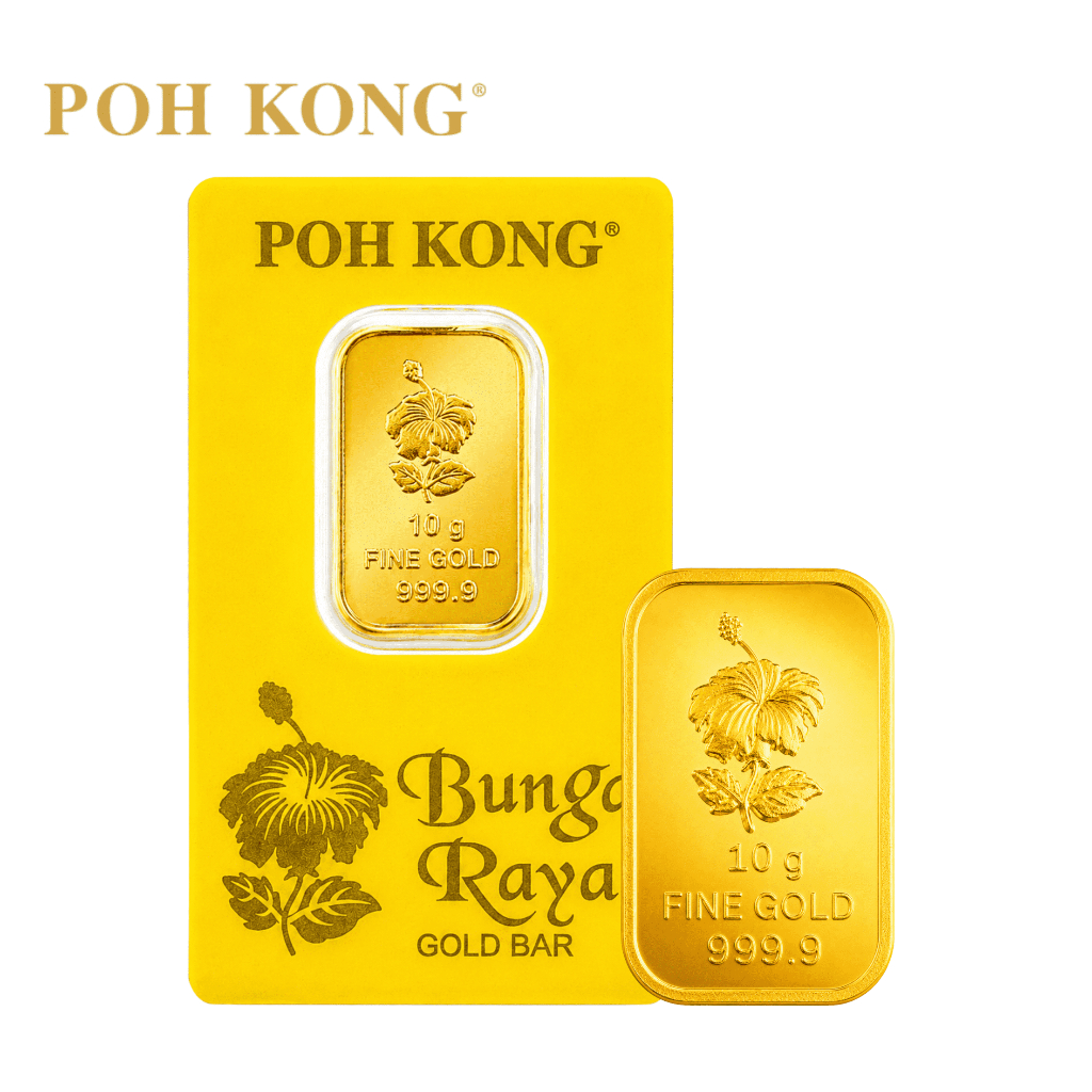 POH KONG 999/24K Pure Gold Bunga Raya Gold Bar (10g)
