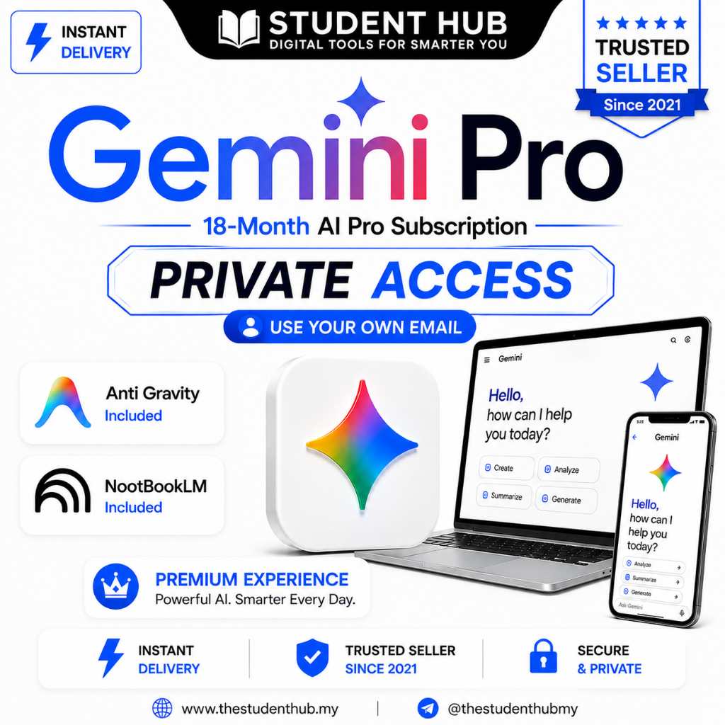 [100% Stable] Google Gemini AI PRO PLAN 🔥 5TB GOOGLE DRIVE STORAGE | OWN EMAIL