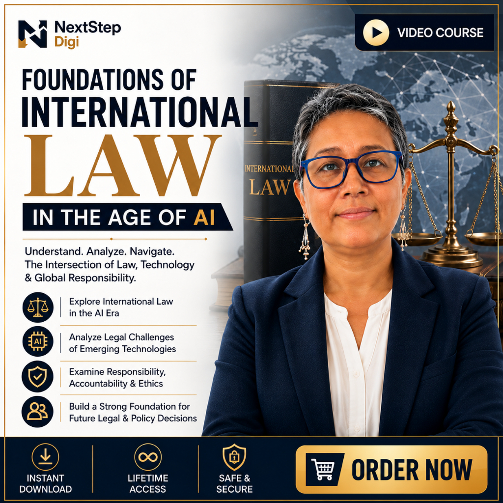 (Course) Foundations of International Law in the Age of AI | AI Warfare & Cyber Law | Professional Video Course