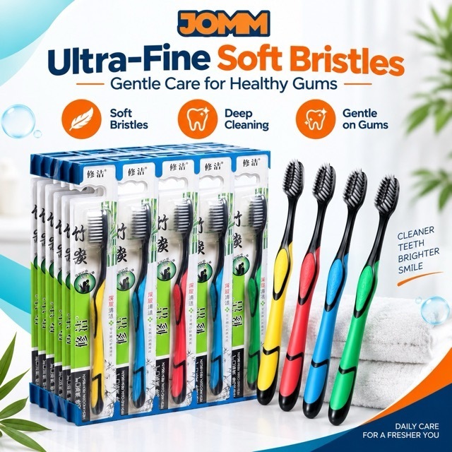 Bamboo Charcoal Toothbrush Superfine Soft(1pcs) READY STOCK