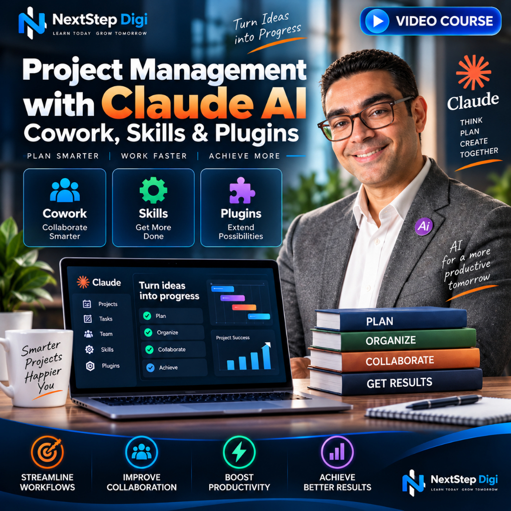 (Video Course) Project Management with Claude AI: Cowork, Skills & Plugins | Professional AI Project Management