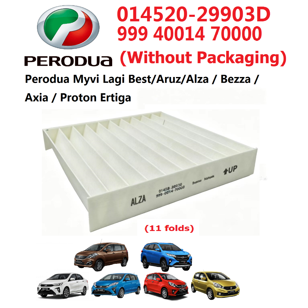 Air Cond/Cabin Air Filter Perodua Myvi Lagi Best (2012~)/Aruz/Bezza/Axia/P.Eritga/Alza 014520-29903d (NO BOX)