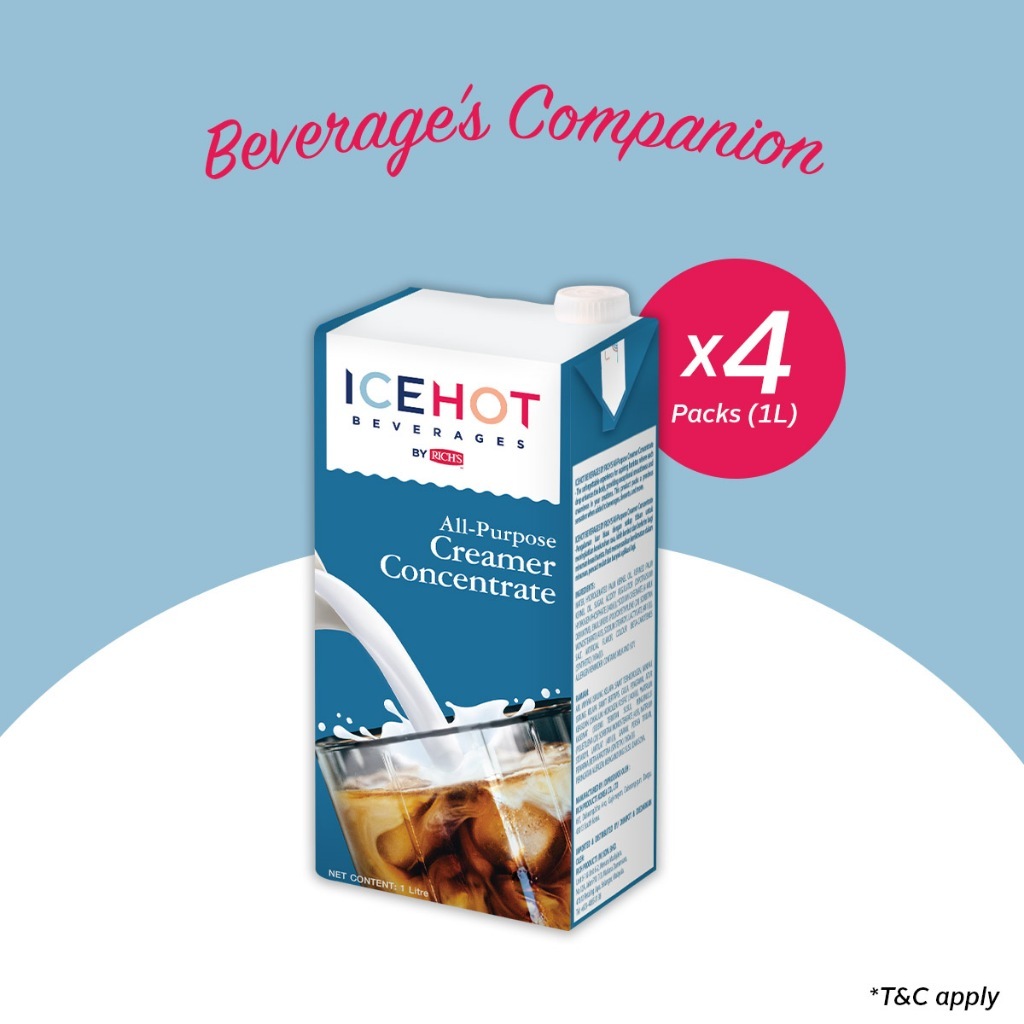 ICEHOT All-Purpose Creamer Concentrate 1L [Klang Valley, Ipoh, Penang, Melaka, JB and Muar]