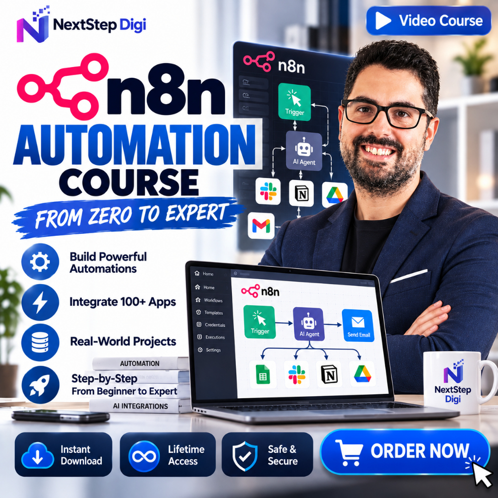[Instant Delivery] N8N Automation Course from Zero to Expert | Complete Video Course | AI Agents, Workflows & 200+ App