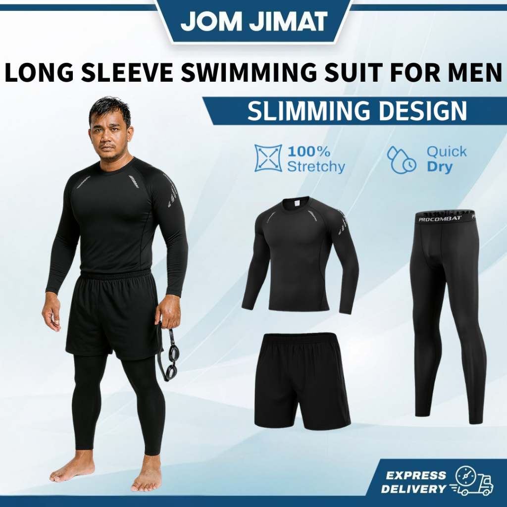[JOM JIMAT] Swimming Suit Baju Renang Seluar Renang Lelaki Swimwear Man Baju Mandi Lelaki 游泳套装
