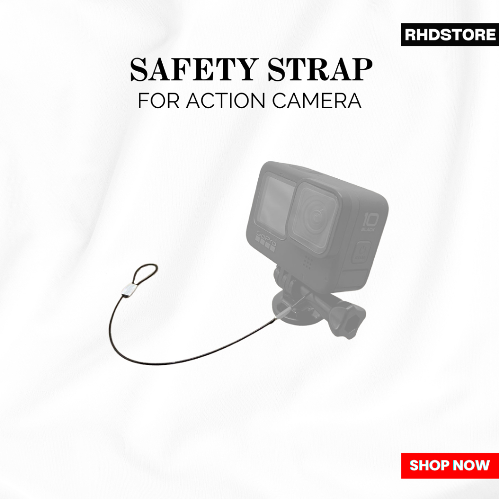 Stainless Safety Strap Wire Tether Lanyard Rope For Action Camera Gopro Sjcam Dji Insta 360 X2 X3