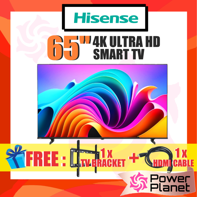 [FREE TV BRACKET + HDMI CABLE] Hisensee 65" 4K UHD TV Series TV Television
