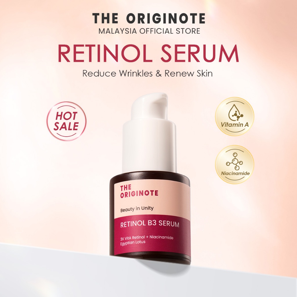 The Originote Retinol B3 Serum - Anti Aging Serum Disguise Fine Lines Even out Skin Color Treats Acne Skin