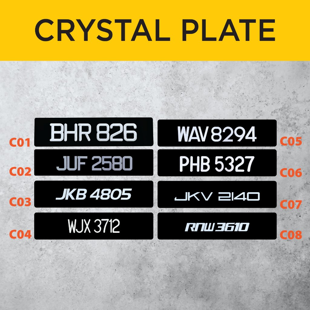 🔥 HOT SALE 🔥  15 JENIS 3D NOMBOR PLAT KERETA KRISTAL / 3D CRYSTAL CAR NUMBER PLATE / NOMBOR PLAT KERETA  / 水晶字车牌 B