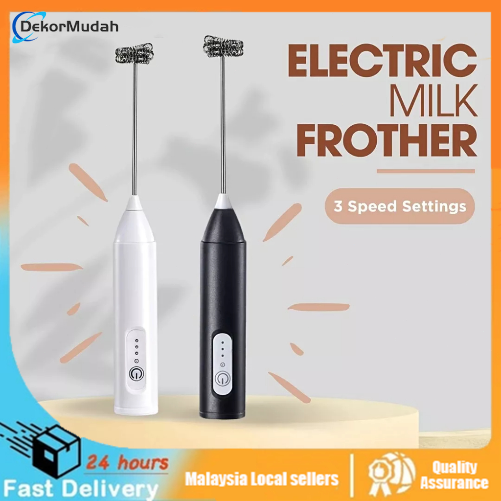 Cordless Electric Handheld Milk Frother Electric Handheld Blender Stainless Steel Mini Coffee Maker Egg Beaters Blenders