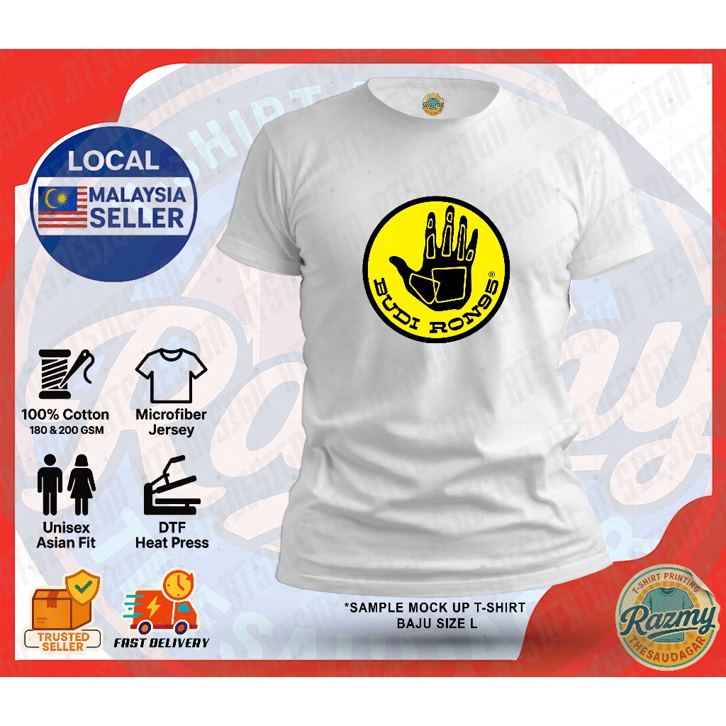 [PARODY] BAJU BUDI95 ROUND NECK SHORT SLEEVE T SHIRT COTTON MICROFIBER
