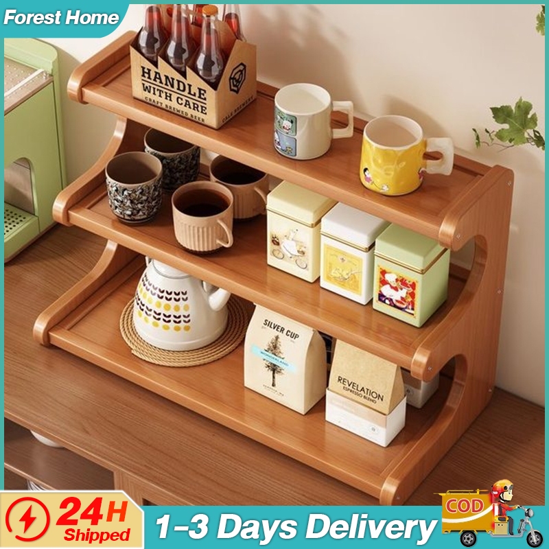 Desktop Storage Rack 2/3layers Space Saving Display Rack Kitchen Table Organizer Books Shelf Plant Rack