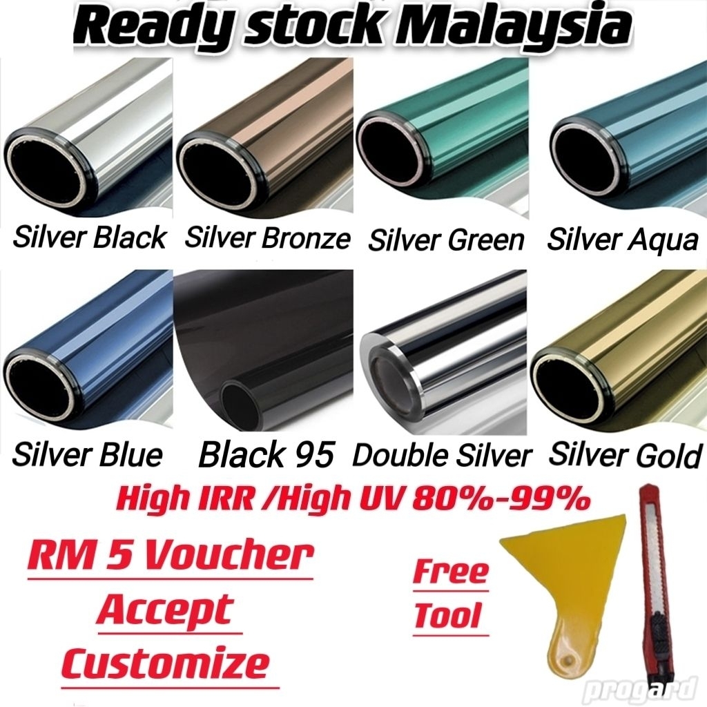 [CUSTOM SIZE] Tinted rumah siap potong ikut size/ Window Film / Reflective Film /malaysia ready stock/fast Delivery