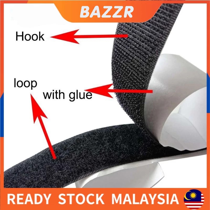 Self-adhesive Velcro /Black White Hook and Loop Self Adhesive Fastener Tape Magic Nylon Sticker Loop Disks Strips