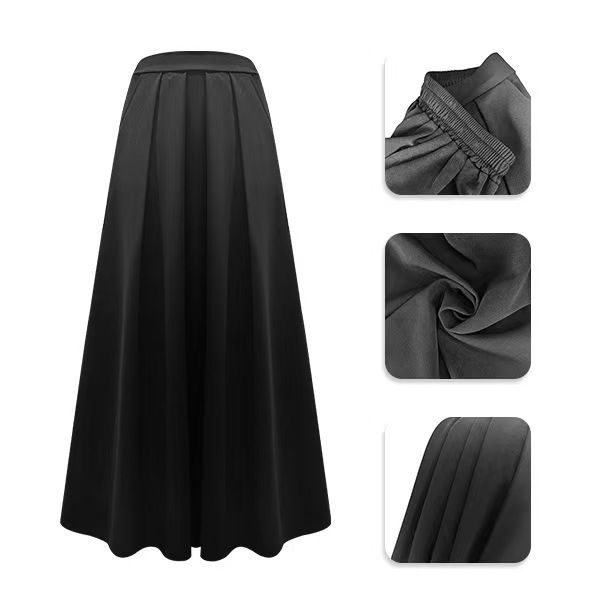 Puffy Flowy Maxi Pleated Skirt Kembang Muslimah (Fit up to 85KG)
