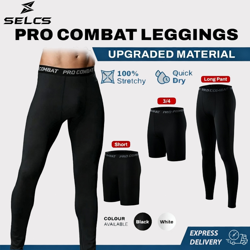 Pro Combat Leggings Tight Pants Men For Gym/Running/Swimming Seluar Tight Lelaki Quick Dry Sportwear