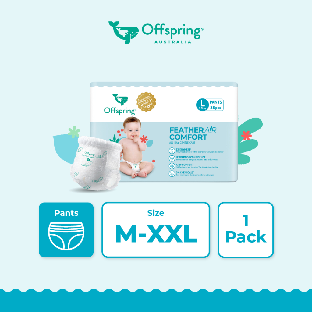 Offspring FeatherAir Comfort Baby Diapers Pants M44/L38/XL32/XXL28