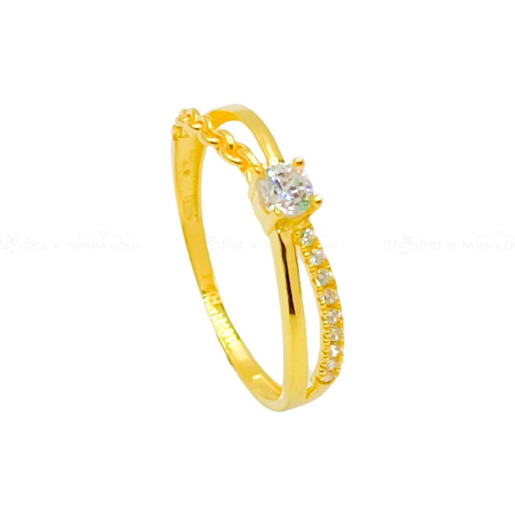 MASDORA KL Cincin Solitaire Evelyn [C] (Emas 916)