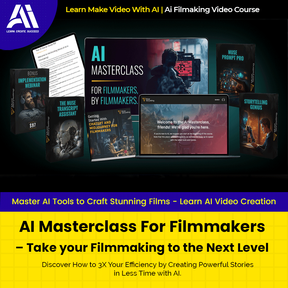 Video Course - AI Masterclass For Filmmakers, By Filmmakers – Take your Filmmaking to the Next Level |  Ai Make Video
