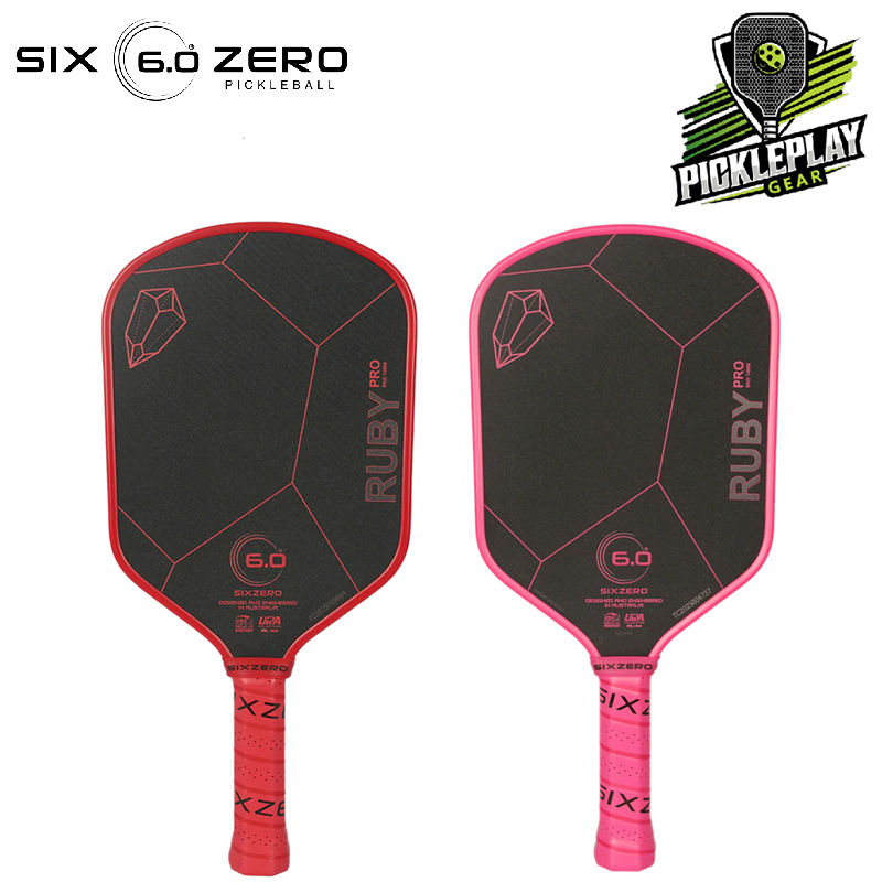 Six Zero Ruby Pro Pickleball Paddle - Red / Rubine (14mm)