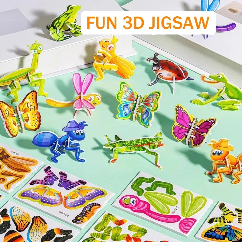 （30PCS）3D Paper Puzzle/Teka-Teki Anak Patung Kertas 3D/Children Puzzle Early Educational 3D趣味立体拼图