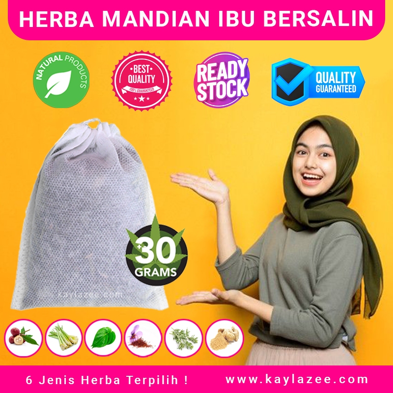 (Premium Quality) Herba Mandian Ibu Berpantang / Mandian Herba / Daun Mandian Ibu Bersalin 30g+-