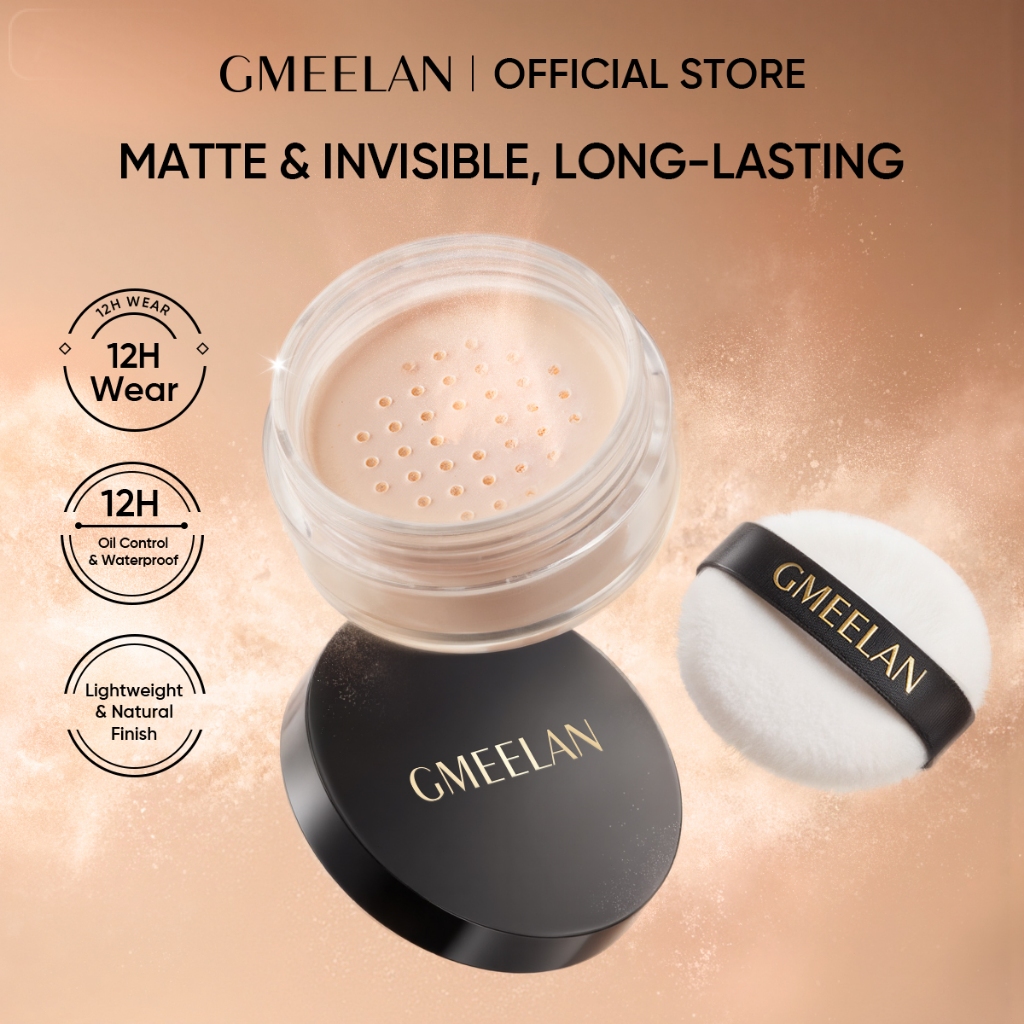 GMEELAN Black Truffle Compact Loose Powder | Oil Control | Long-Lasting