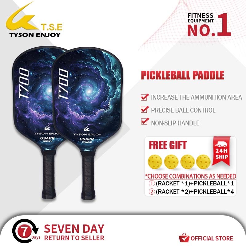 TSE Alam Semesta 2pcs Pickleball Paddle T700 Carbon Fiber Lightweight USAPA Approved Ball Paddle