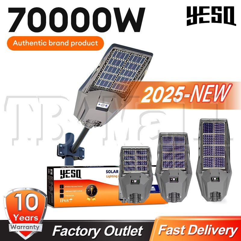 Lampu jalan solar Solar street lights Battery life 40H Double Sided Charging Solar Panel 3H fast charge Motion sensing