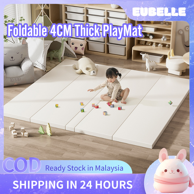 4CM  Thick Foldable Baby Playmat PVC+PE Foam Play Mat Puzzle Carpet Mat Bayi Puzzle Floor Carpet Karpet Bayi Floor Mat