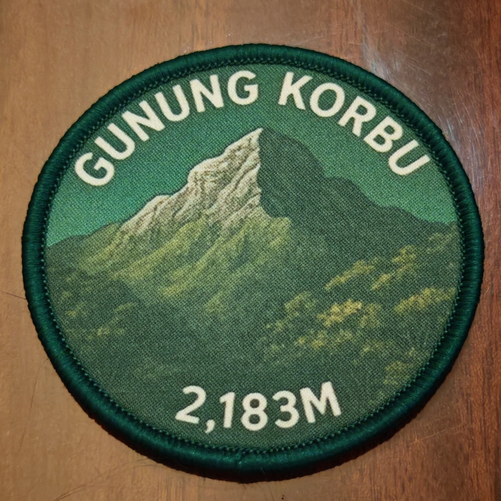 ️ Gunung Korbu Hiking Patch – G7 Malaysia Highest Titiwangsa Range Badge | Kita Kan Hikers