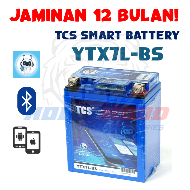 BATERI MOTOSIKAL YTX7L-BS TCS SMART BENELLI RFS150i CBR250R KLX150 KLX250 NINJA250R VESPA SPRINTS