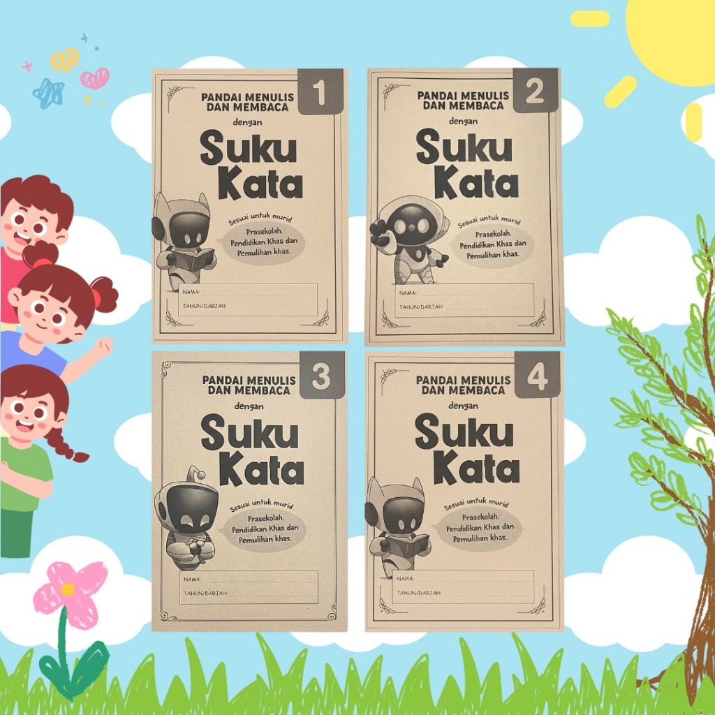 [BUKU BAHARU 2026] [PRASEKOLAH] Pandai Menulis Dan Membaca dengan SUKU KATA (Readystock) (Baca Description)