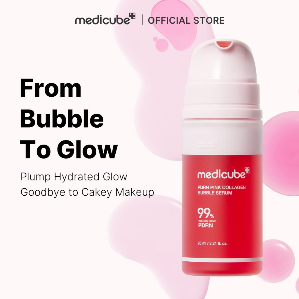 [medicube official] PDRN Pink Collagen Bubble Serum | Bubble-to-Glow Firming Serum with 99% Purity PDRN