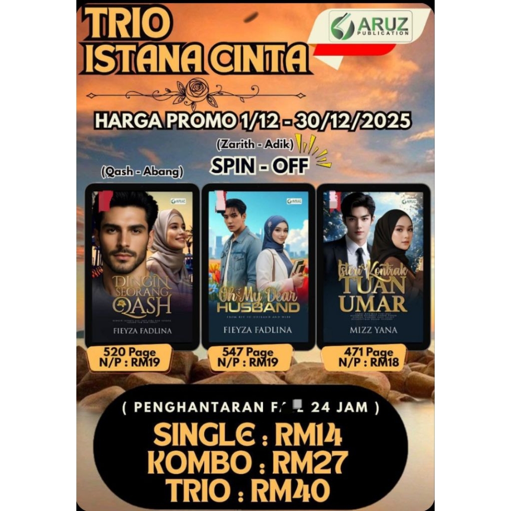 [TRIO ISTANA CINTA] DINGIN SEORANG QASH | OH MY DEAR HUSBAND - FIEYZA FADLINA | ISTERI KONTRAK TUAN UMAR - MIZZ YANA