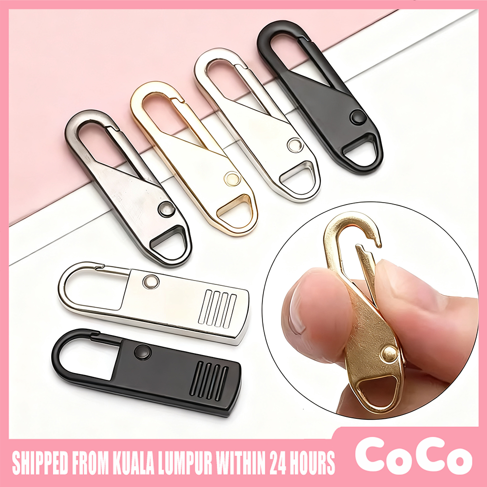 10 Pcs Zipper Slider Puller - Instant Zipper Repair Replacement Heads | For Bags, Suitcases & DIY Sewing