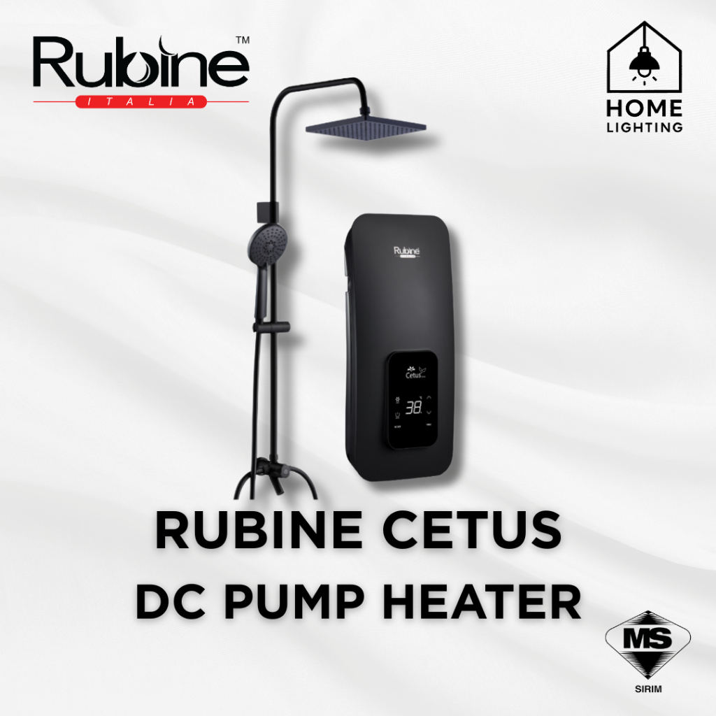 Rubine CETUS Water Heater Rain Shower Silent Inverter Insant Booster Auto DC Inverter Pump SIRIM Pemanas Air Mandi 热水器