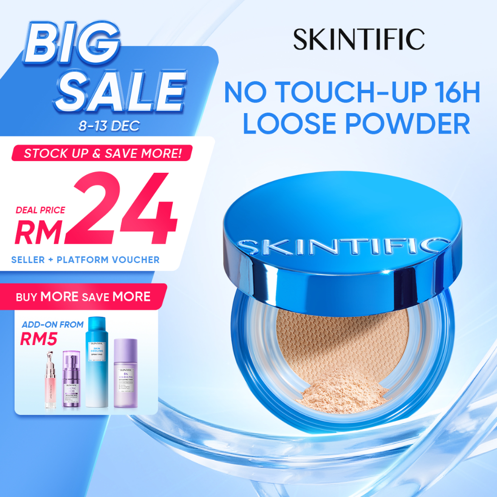 SKINTIFIC Oil control Loose Powder All Day Matte Finish One tap Shine-free