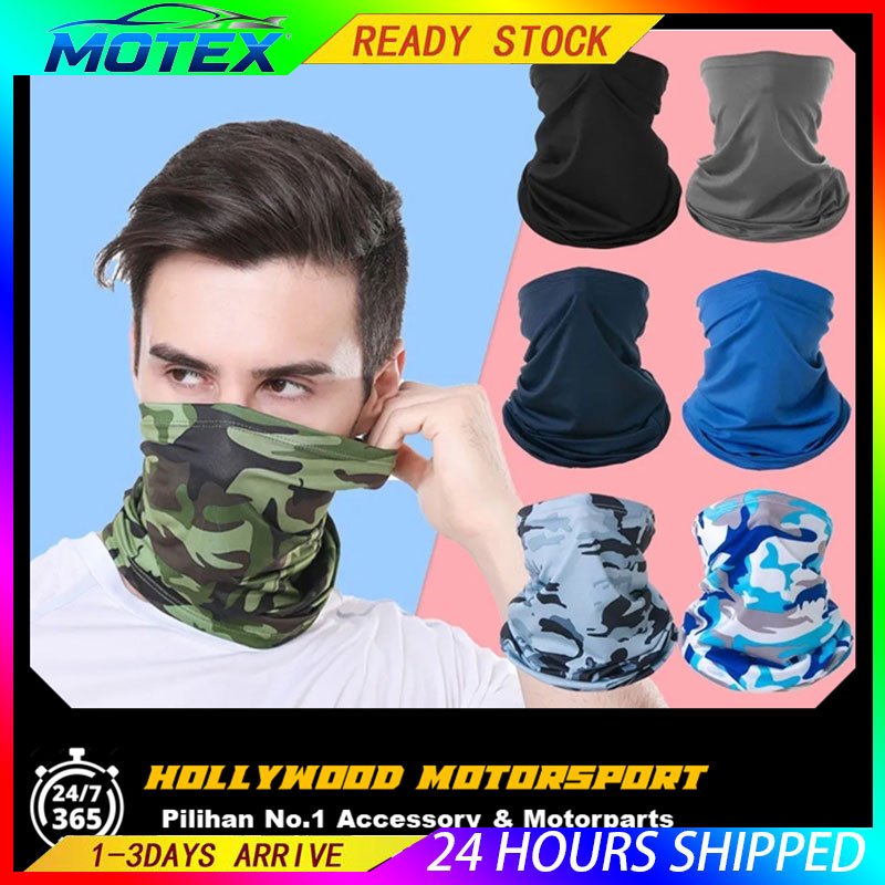 《 》 Half Face Neck Head Scarf Buff Bandana Headband Silk Cycling Fishing Motor Outdoor Mask Topeng Muka 头巾