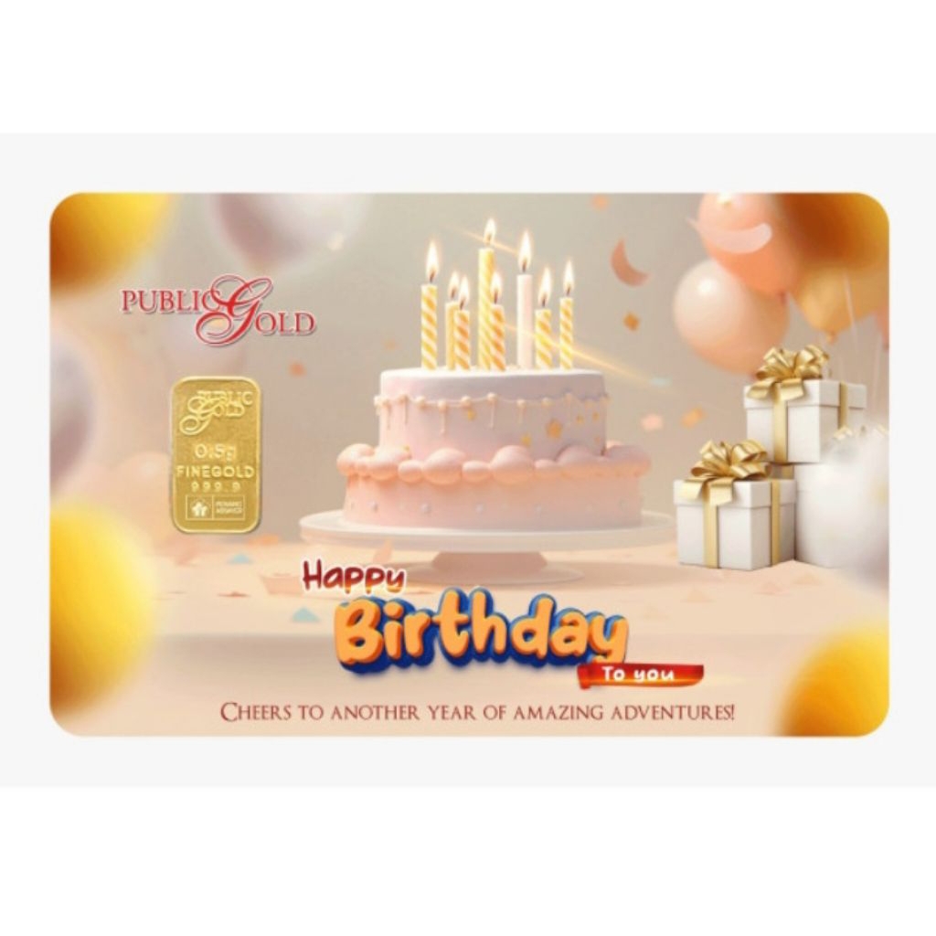 PUBLIC GOLD Bullion Bar 0.5g (Au 999.9) - Birthday 🎂🎈