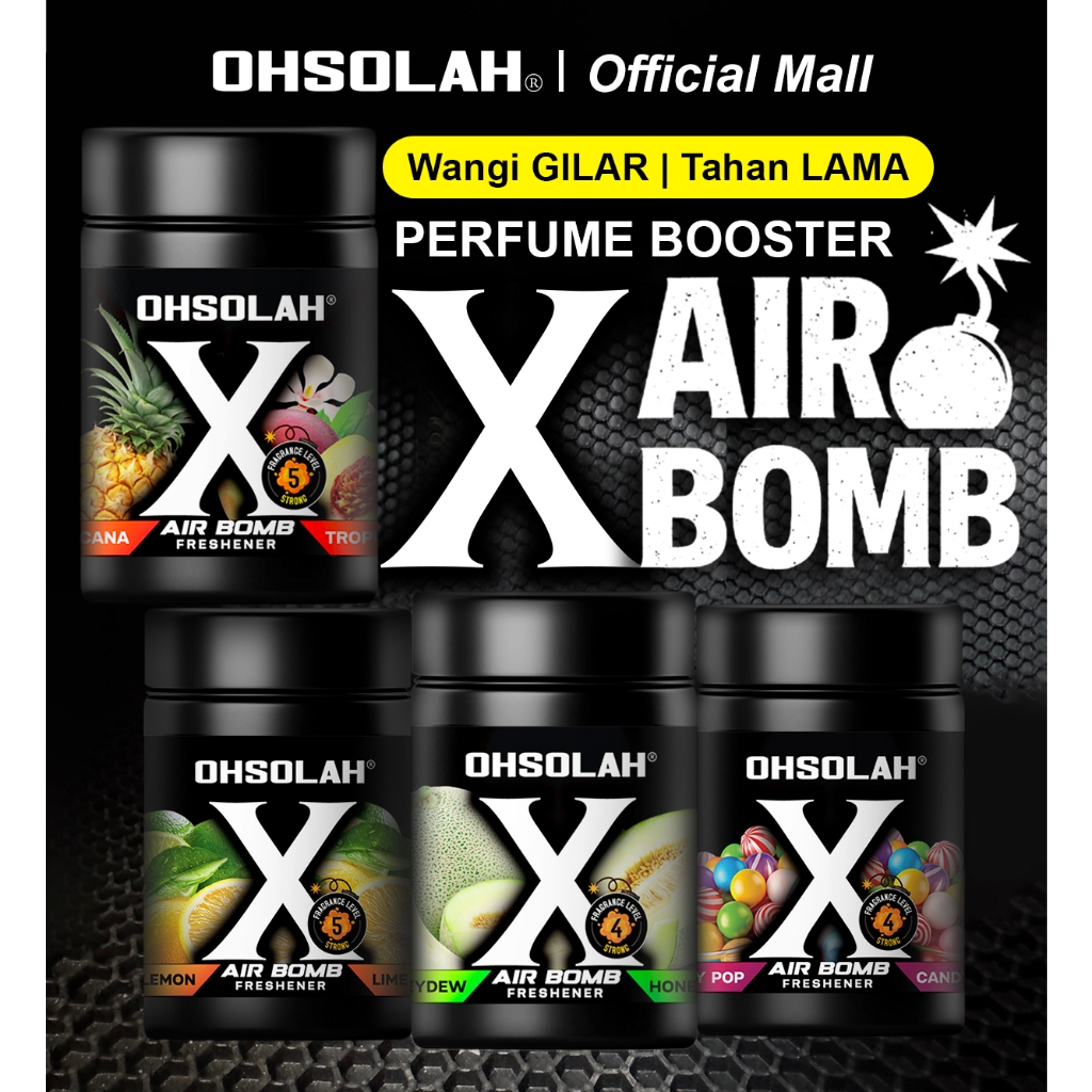 OHSOLAH AIR BOMB Pewangi Viral | Car Air Freshener Wangi Gilar Tahan Lama Fruity Perfume Booster